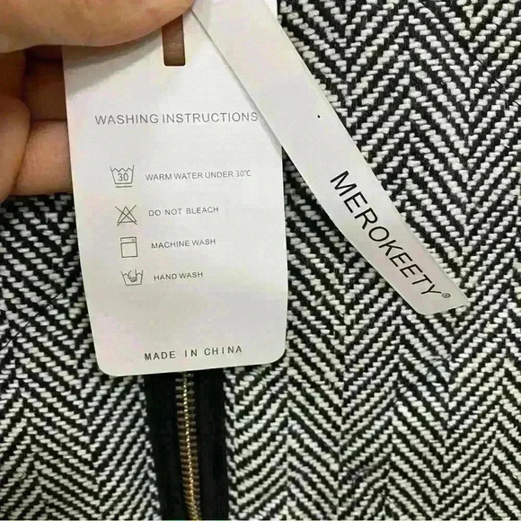 Merokeety classic herringbone Quilted Puffer Vest Sleeveless jacket vest-size S - Picture 6 of 11